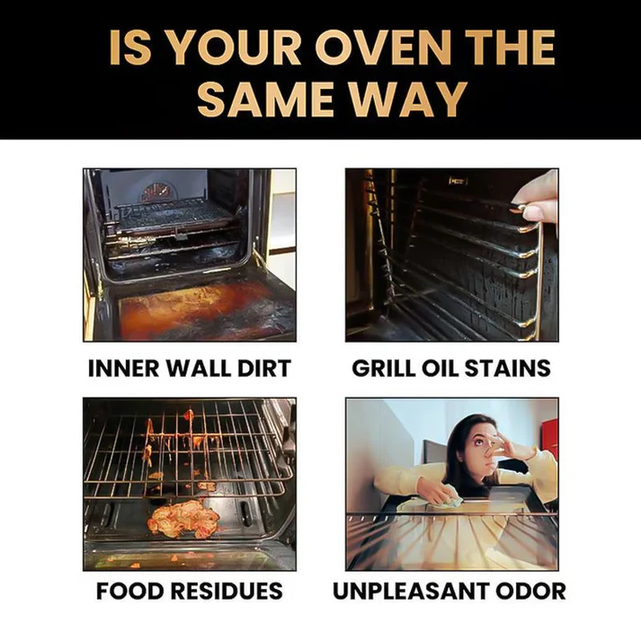 Powerful Oven & Grill cleaner SprayI Dissolves Grease in 5 Mins No Scrubbing & Eliminates Odors🔥