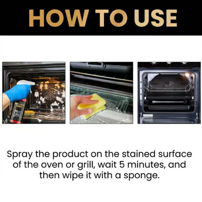 Powerful Oven & Grill cleaner SprayI Dissolves Grease in 5 Mins No Scrubbing & Eliminates Odors🔥