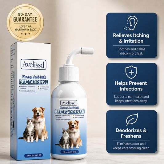 Gentle Pet Ear Wash | Odor-Free Cleaning for Dogs & Cats🌿