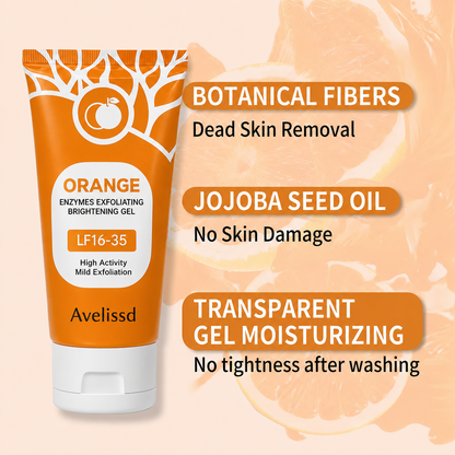 🍊 Orange Exfoliating Gel Scrub for Face & Body Deep Cleanse✨