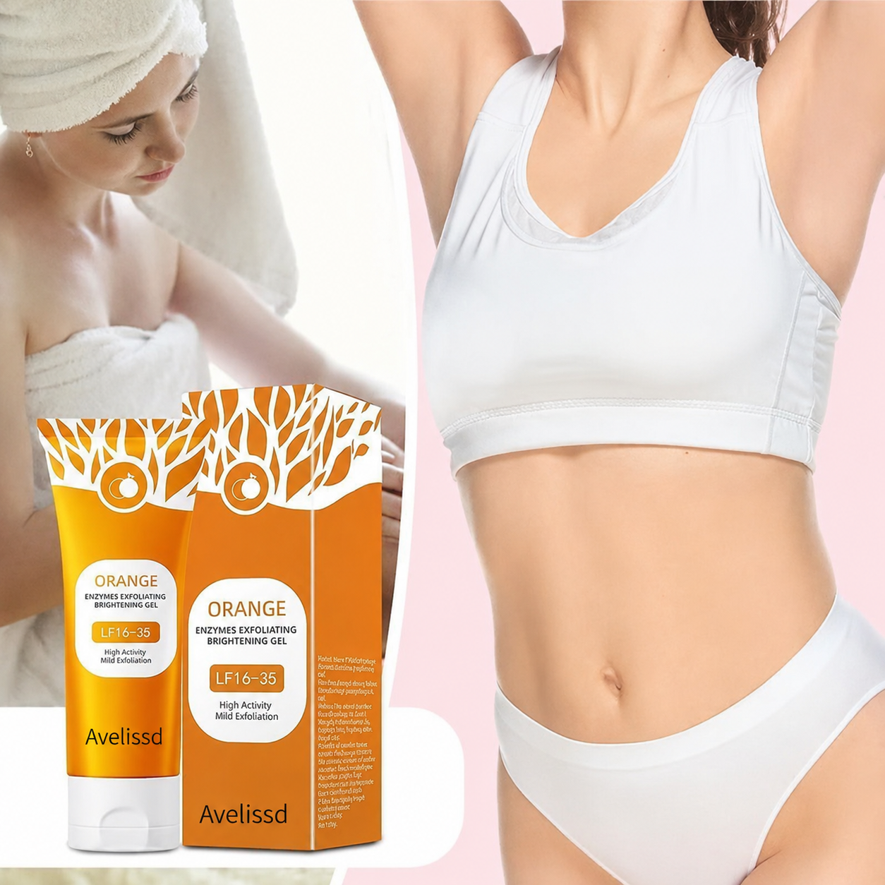 🍊 Orange Exfoliating Gel Scrub for Face & Body Deep Cleanse✨