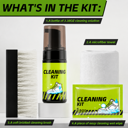 ⚡Shoe Care Kit (1 set): Shoe cleaning and care kit including dry cleaner, stain removal wipes, basketball shoe cleaner, and dedicated brushes