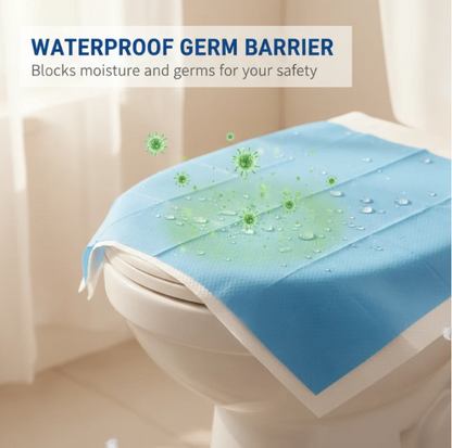 Disposable Waterproof Toilet Seat Covers Pack – Hygienic, Comfortable & Perfect for Travel & Public Restrooms 🧳
