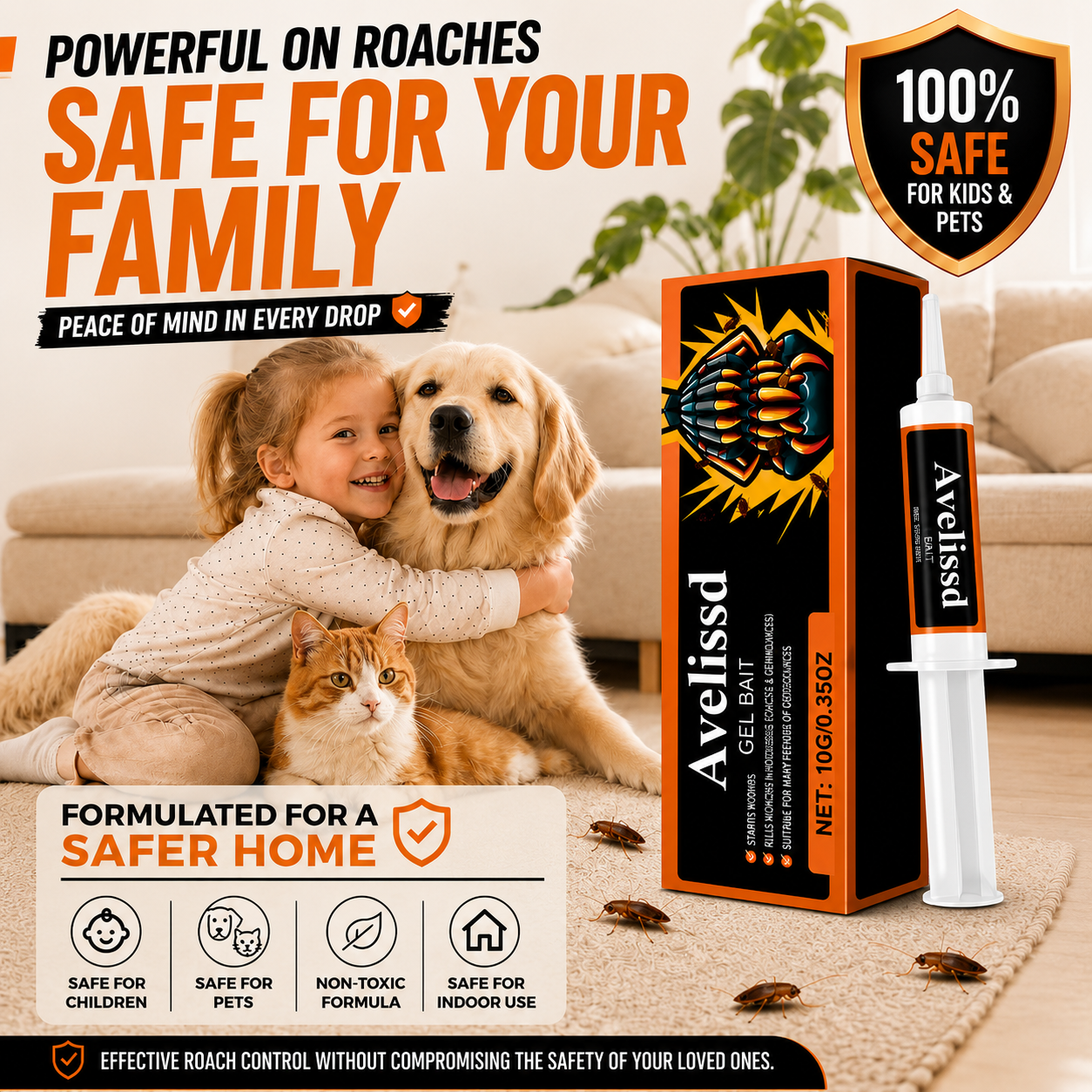 💥2026 Upgraded Formula Professional Cockroach Gel Bait – Eliminates Entire Nest
