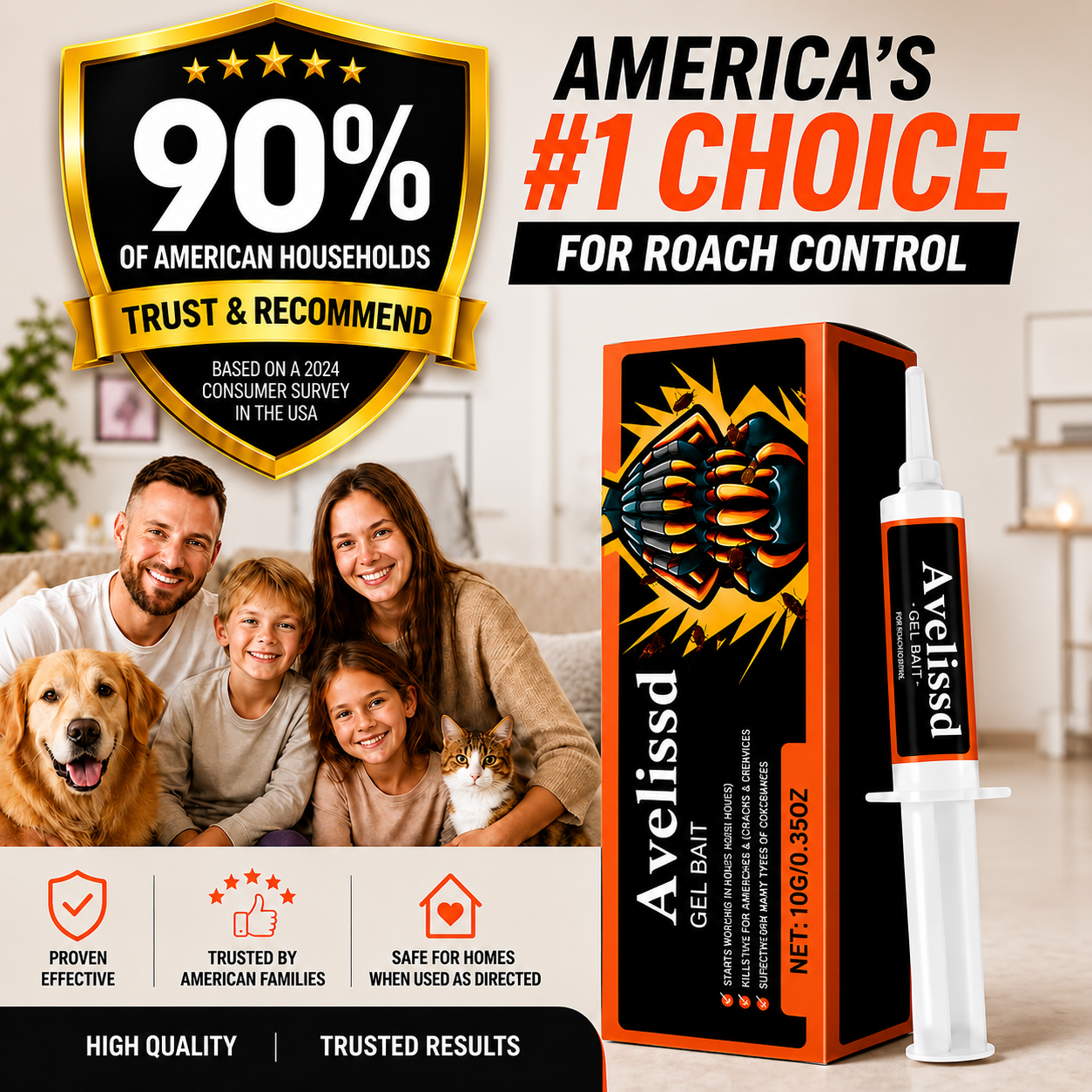 💥2026 Upgraded Formula Professional Cockroach Gel Bait – Eliminates Entire Nest