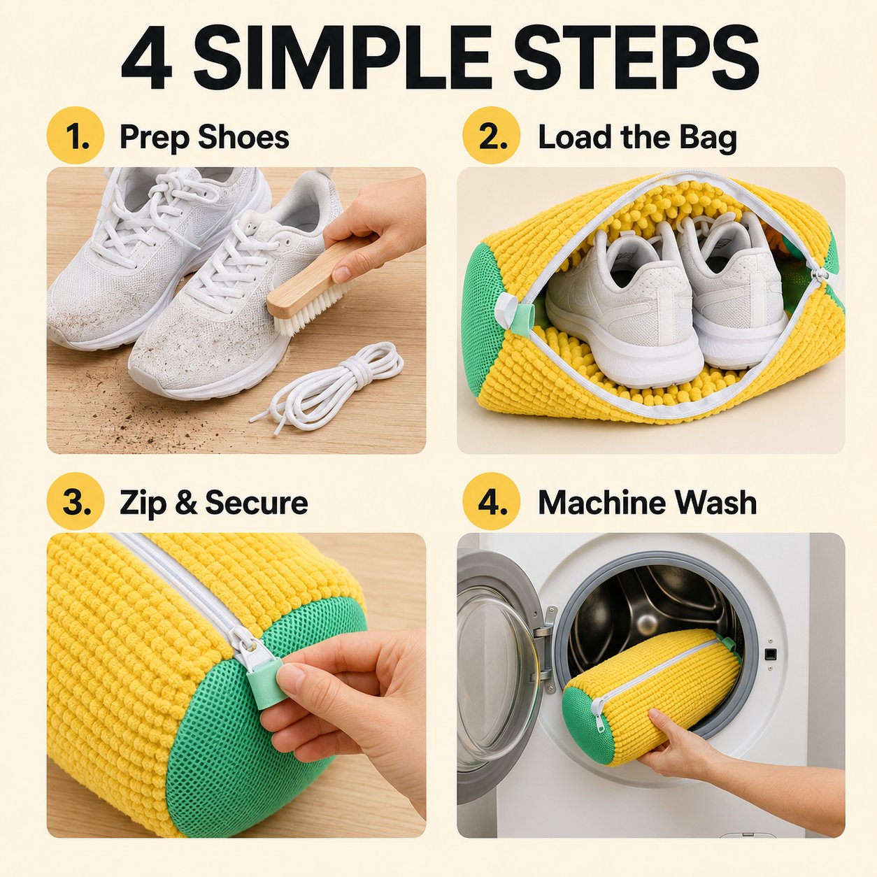 💦Laundry Shoe Washing Bag for Washing Machine - Protect Your Footwear during the Wash Accessories shoe washing,Mesh Accessory mesh laundry⚡