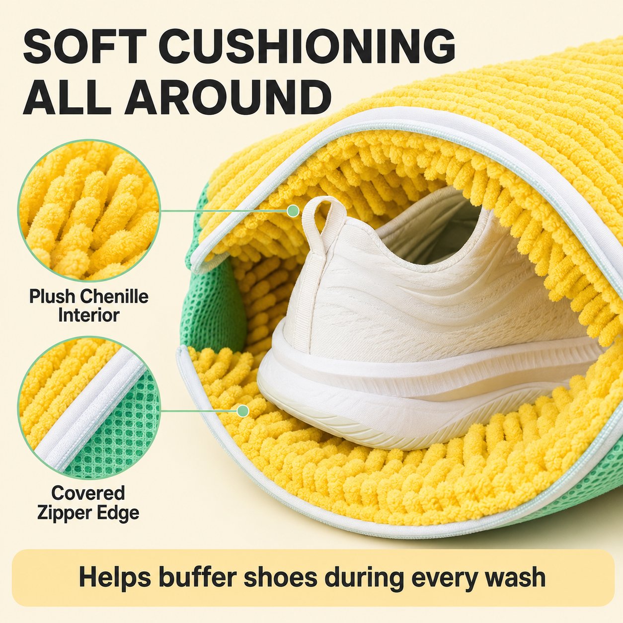 💦Laundry Shoe Washing Bag for Washing Machine - Protect Your Footwear during the Wash Accessories shoe washing,Mesh Accessory mesh laundry⚡