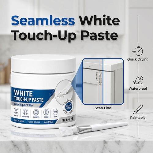🔥A brush is included with every item.🔥White Furniture Touch-Up Paste with Brush