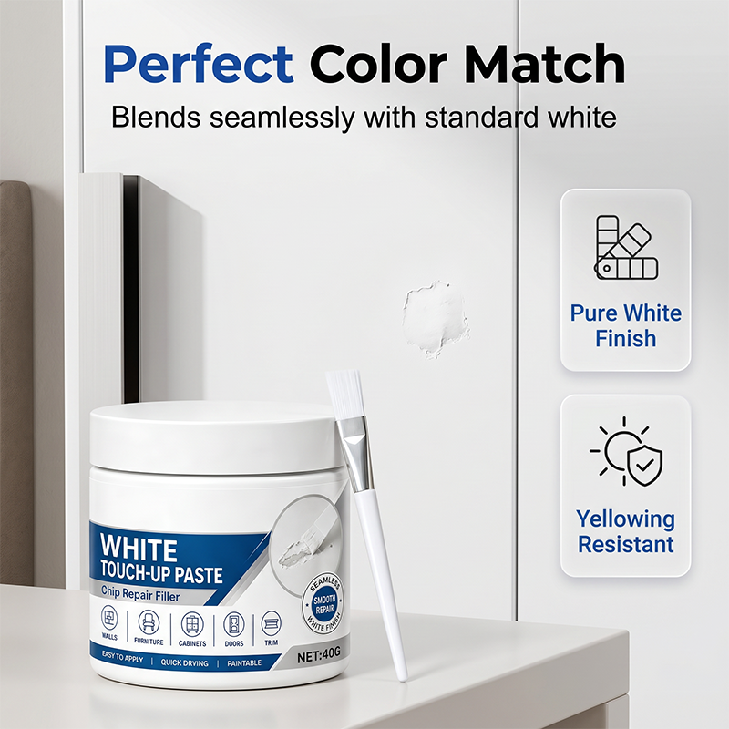🔥A brush is included with every item.🔥White Furniture Touch-Up Paste with Brush