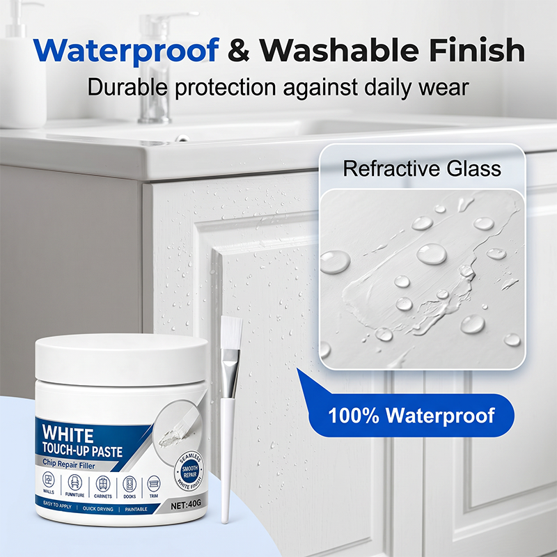 🔥A brush is included with every item.🔥White Furniture Touch-Up Paste with Brush