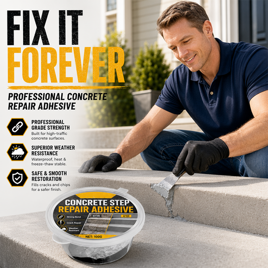 ⚡Order now and get  free spatula.-Concrete Step Repair Adhesive🔥