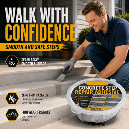 ⚡Order now and get  free spatula.-Concrete Step Repair Adhesive🔥