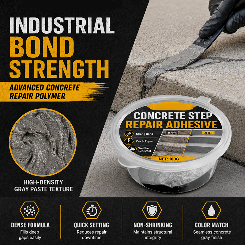 ⚡Order now and get  free spatula.-Concrete Step Repair Adhesive🔥